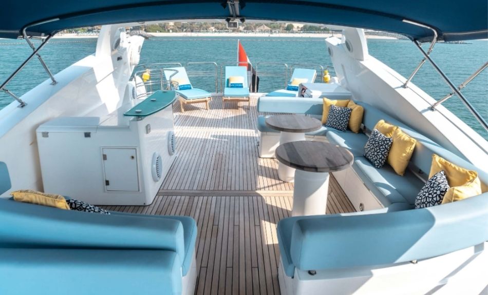 Notorious 90ft Luxury Yacht Top View Dubai