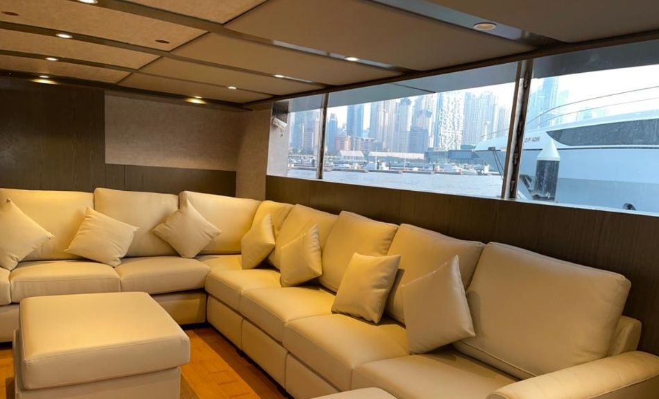 Ocean 141ft Luxury Yacht Rental Dubai Setting Hall