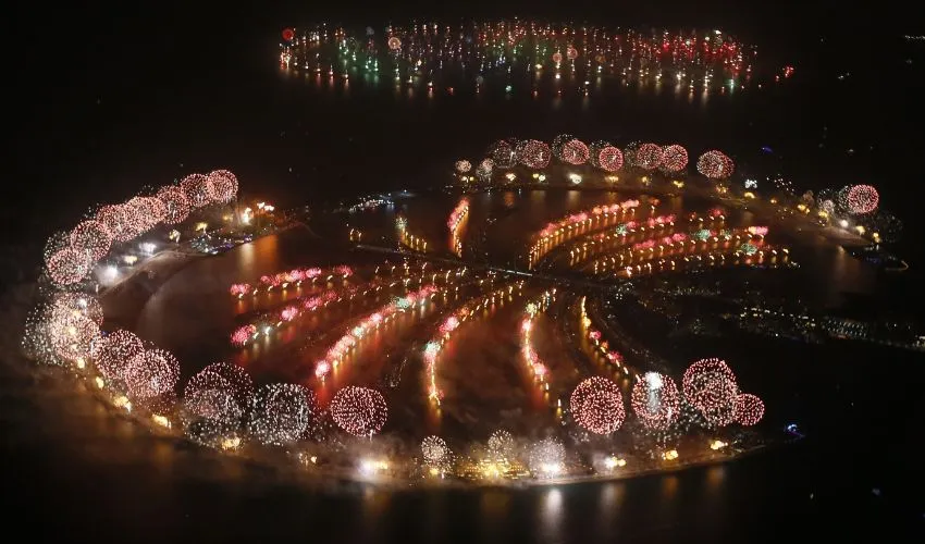 The Palm new year eve fireworks Dubai
