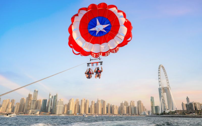 parasailing adventure with Sea Life Watersports