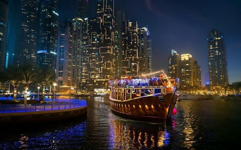 Marina Walk, Ain Dubai & Dhow Cruise 