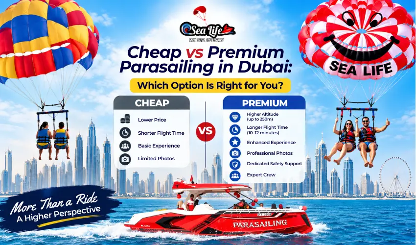 Cheap vs Premium Parasailing in Dubai